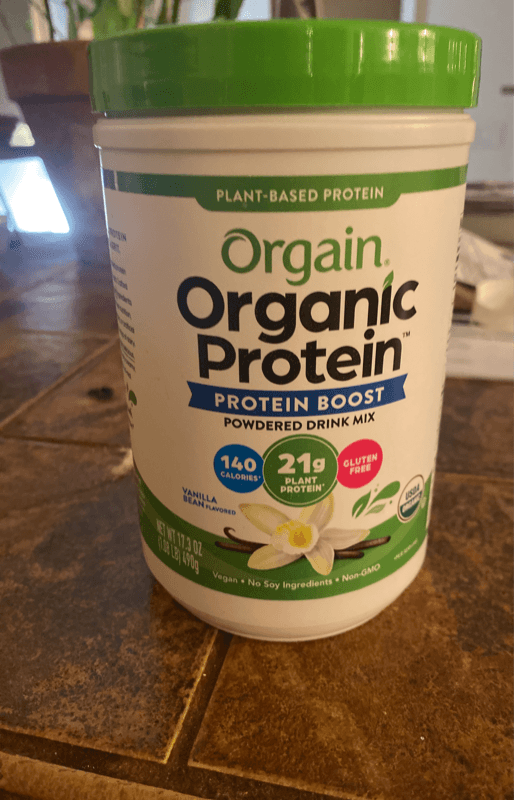 Orgain Organic Protein Vanilla Bean Flavored Powdered Drink Milk