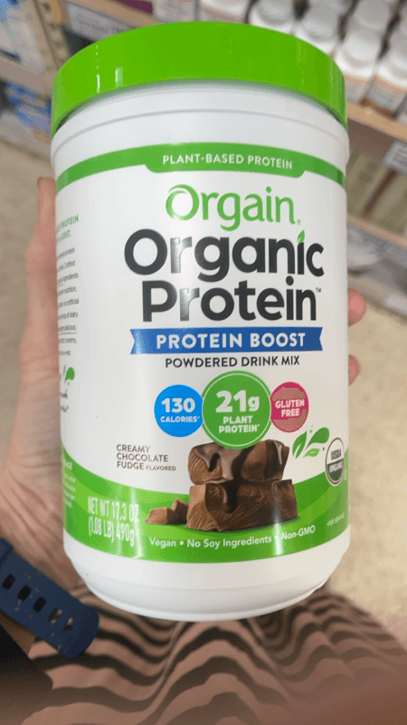 Orgain Organic Protein Creamy Chocolate Fudge Flavored Protein Boost Powdered Drink Mix