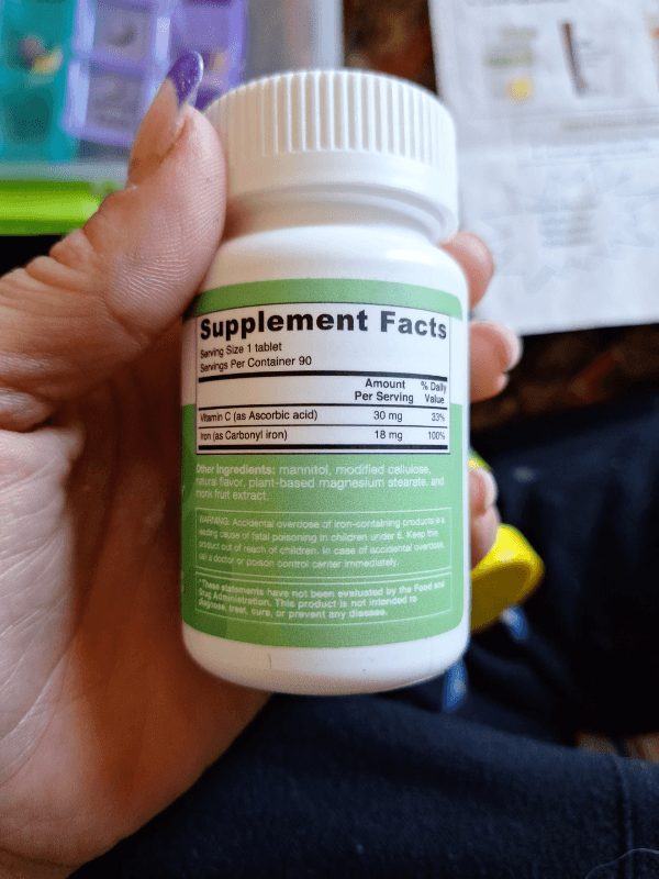 Ez Melts Dissolvable Vitamins Iron General Cellular Health Zesty Orange Dietary Supplement