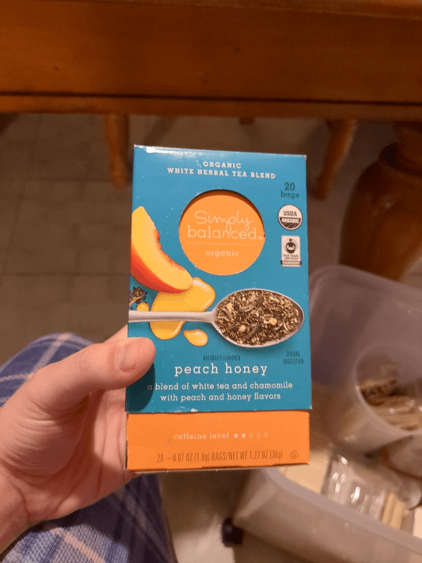 Simply Balanced Peach Honey Organic White Herbal Tea Blend