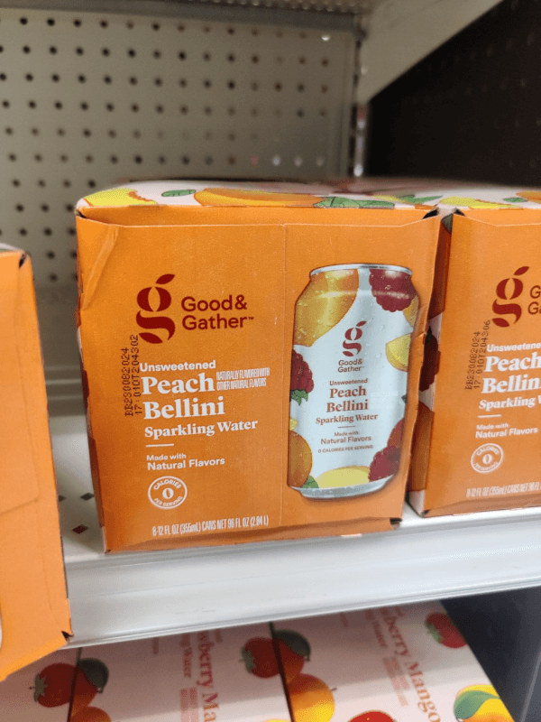 Good & Gather Unsweetened Peach Bellini Sparkling Water