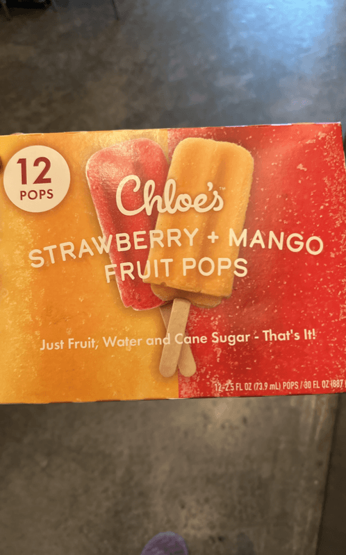 Chloe'S Strawberry + Mango Fruit Pops