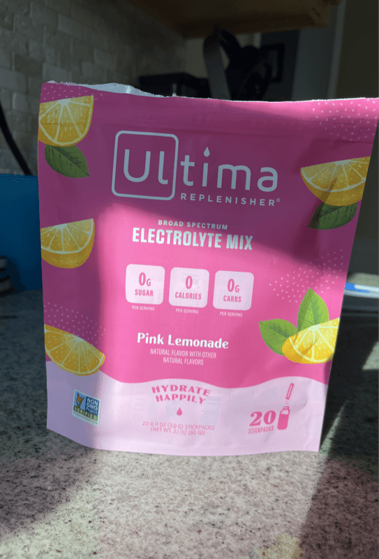 Ultima Replenisher Broad Spectrum Electrolyte Mix Pink Lemonade Flavor