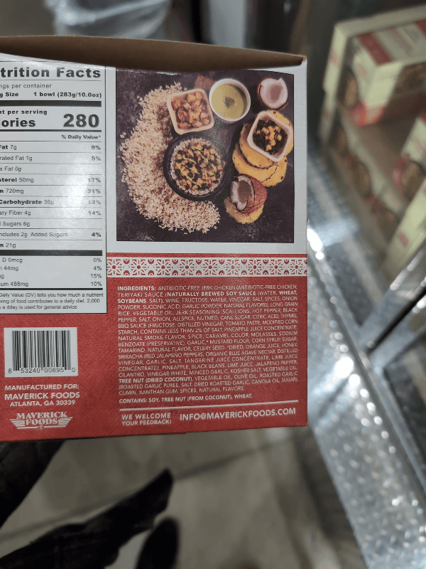 Maverick Foods Caribbean Inspired Jerk Chicken And Rice Bowl, 4 Bowls