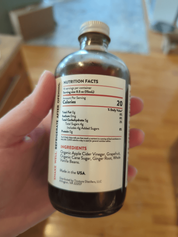 Element Shrub All-Natural Apple Cider Vinegar Shrubs Gv For Sodas, Cocktails & Cooking Grapefruit Vanilla