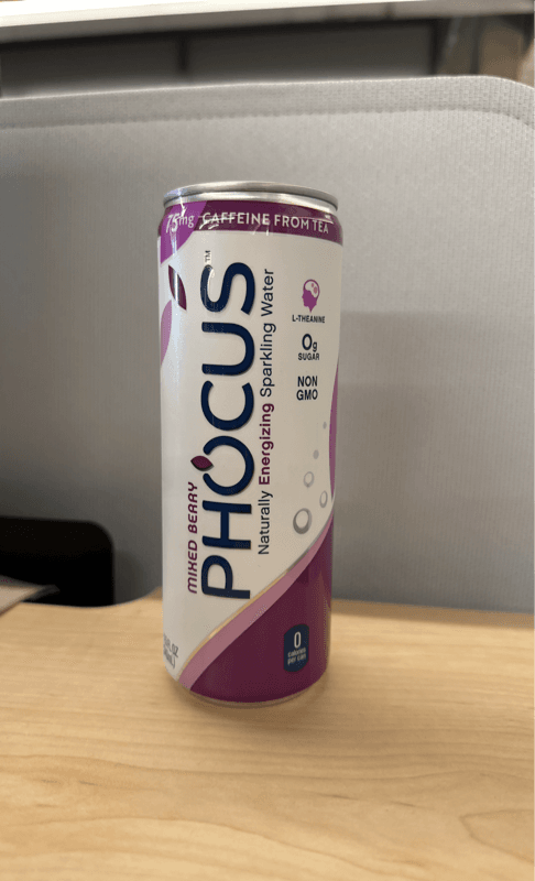 Phocus Mixed Berry Naturally Energizing Sparkling Water