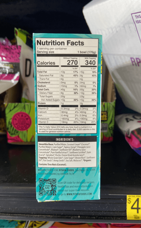 Pitaya Foods Organic Premium Clarity Smoothie Bowl