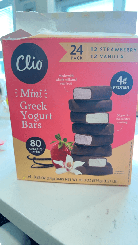 Clio Mini Greek Yogurt Bars - Strawberry, Vanilla