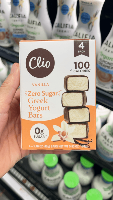 Clio Vanilla Zero Sugar Greek Yogurt Bars