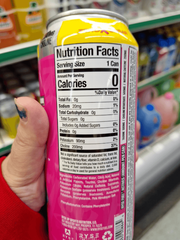 Ryse Fuel Ringpop Berry Blast Zero Sugar Energy Drink Oz