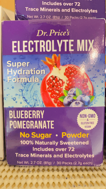 Dr. Price'S Electrolyte Mix Super Hydration Formula Blueberry Pomegranate Flavor
