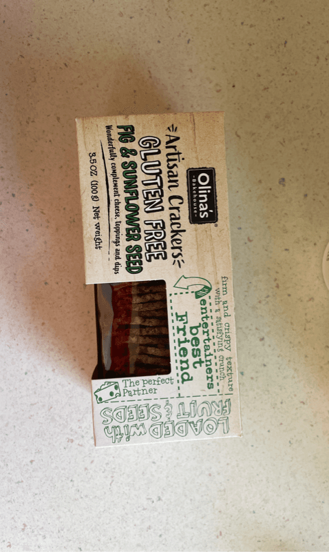 Olina'S Artisan Crackers Gluten Free Fig & Sunflower Seed