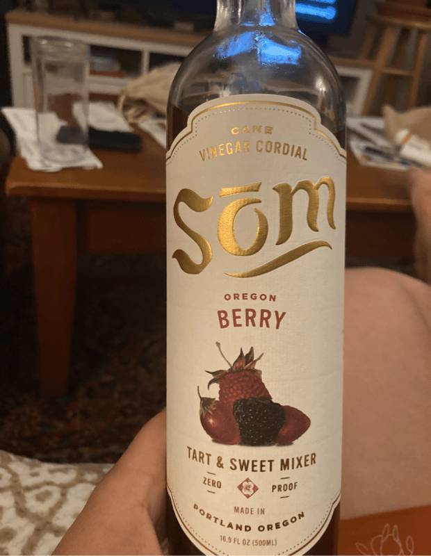 Som Cane Vinegar Cordial Oregon Berry Tart & Sweet Mixer