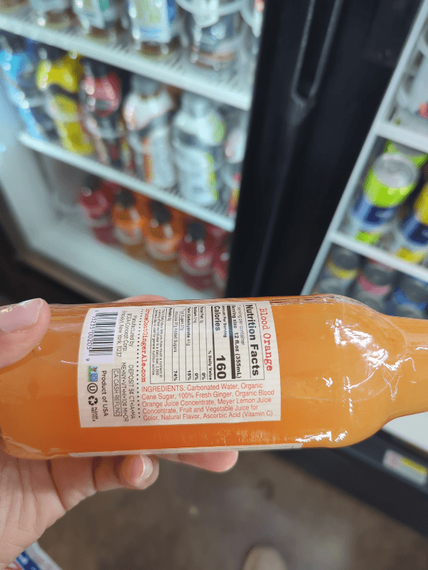 Bruce Cost Unfiltered Ginger Ale Blood Orange With Meyer Lemon