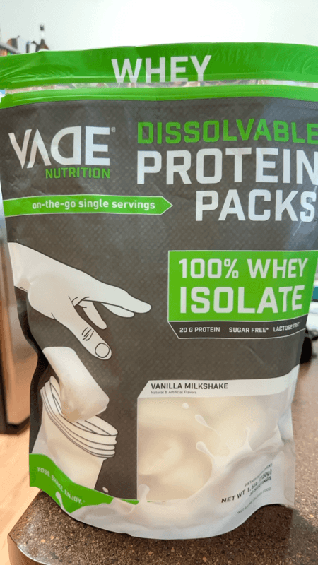Vade Nutrition Dissovable Protein Packs 100% Whey Isolate Vanilla Milkshake