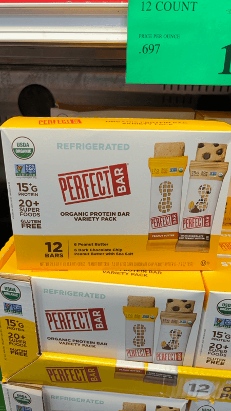 Perfect Bar Organic Protein Bar Variety Pack: Peanut Butter And Dark Chocolate Chip Peanut Butter With Sea Salt