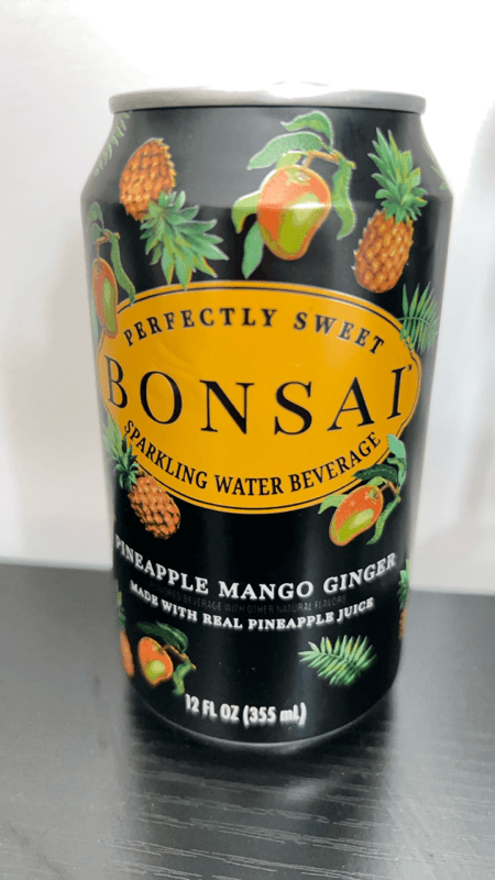 Bonsai Perfectly Sweet Sparkling Water Beverage Pineapple Mango Ginger