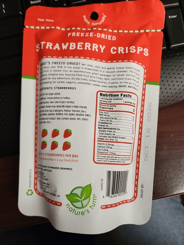 Nature'S Turn Freeze-Dried Strawberry Crisps
