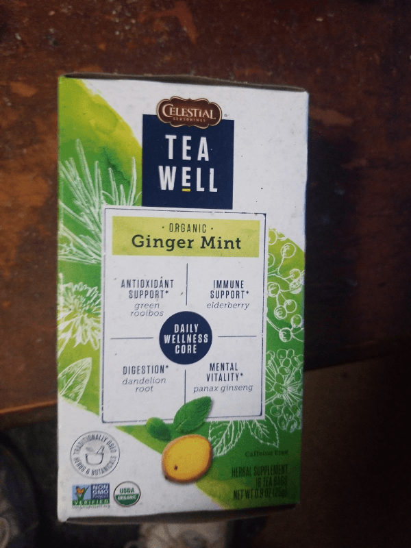 Celestial Seasonings Teawell Organic Ginger Mint