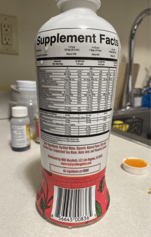 Mary Ruth'S Strawberry Flavored Liquid Morning Multivitamin Essentials+