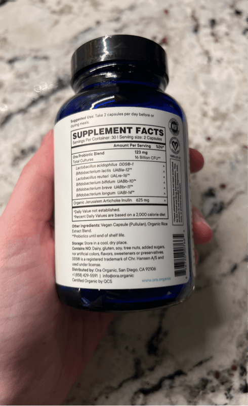 Ora Organic Trust Your Gut 16 Billion Probiotics