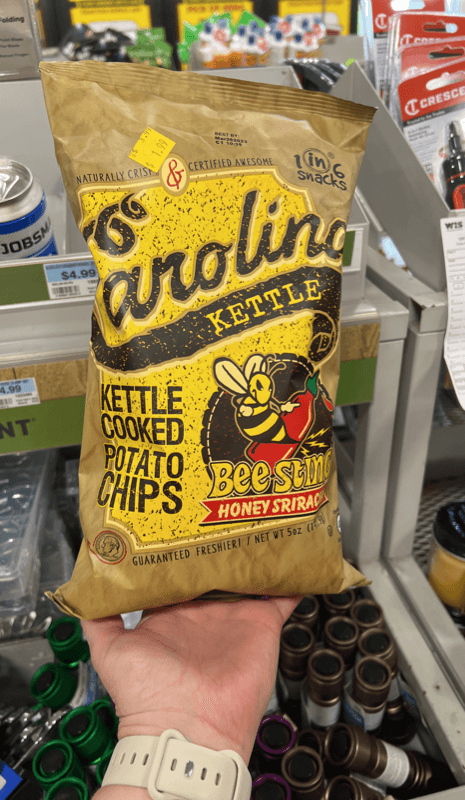 Carolina Kettle Bee Sting Honey Sriracha Kettle Cooked Potato Chips