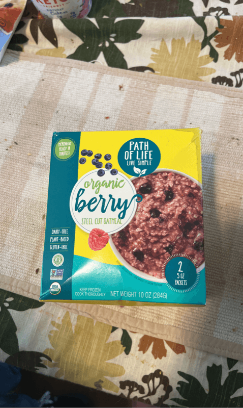 Path Of Life Organic Berry Steel Cut Oatmeal