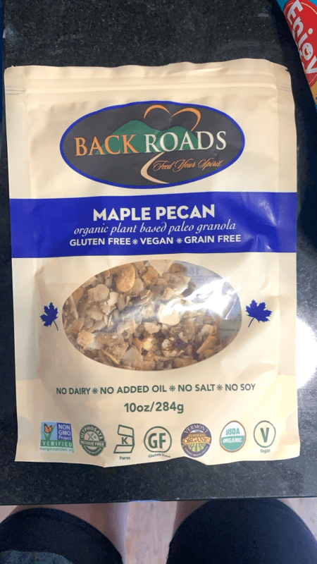 Back Roads Maple Pecan Organic Plant Based Paleo Granola