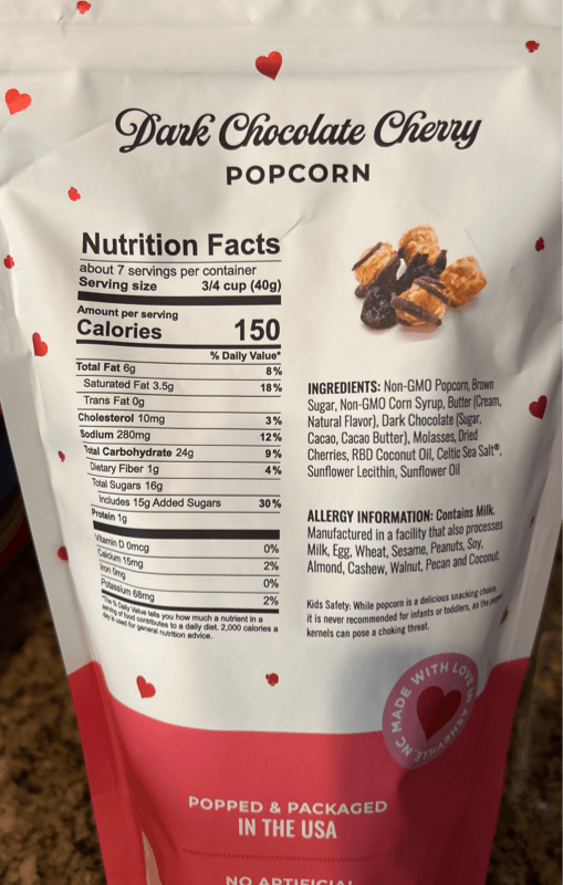 Poppy Dark Chocolate Cherry Popcorn
