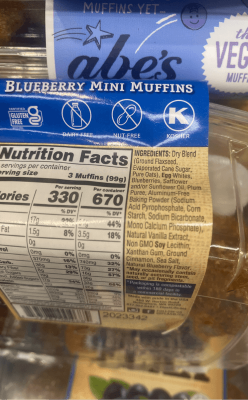Flax4Life Flax Blueberry Mini Muffins, Pkg Of