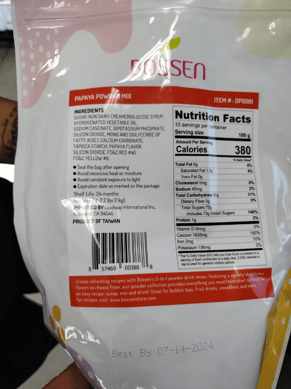 Bossen Papaya Powder Mix