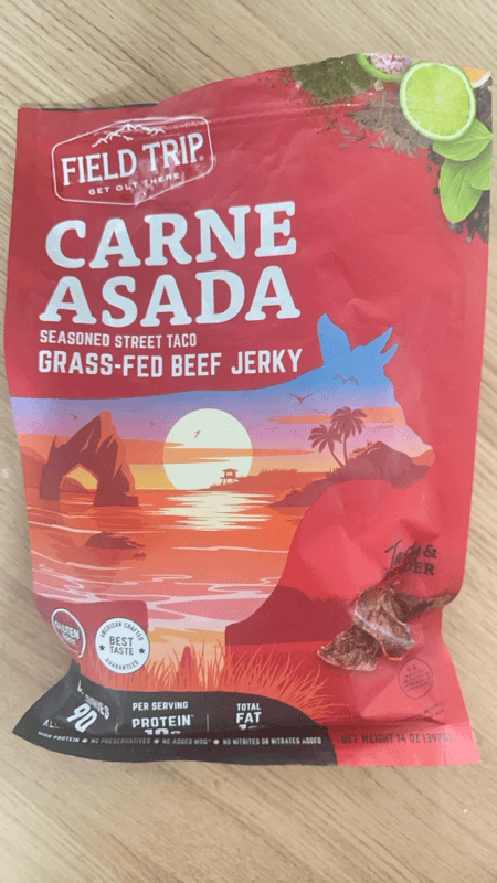 Field Trip Carne Asada Seasoned Street Taco Grass-Fed Beef Jerky
