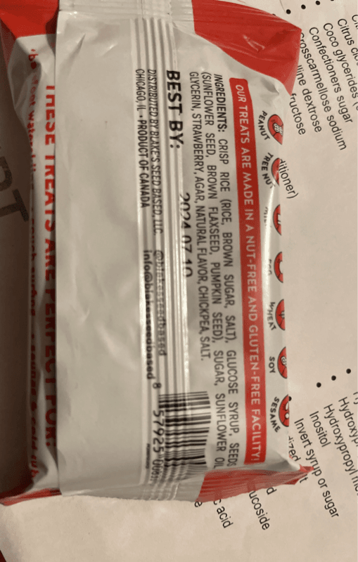 Blake'S Seed-Based Strawberry Crispy Treat