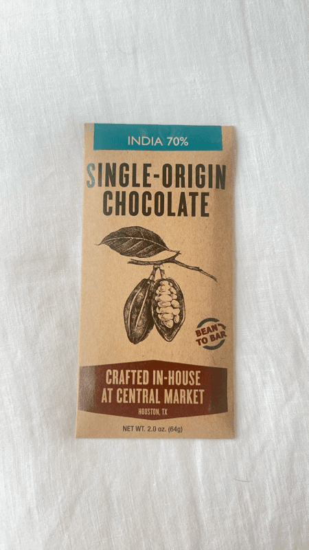 Central Market Bean To Bar Single-Origin Chocolate India 70%