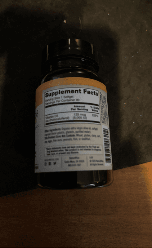 Naturewise Vitamin D3 125 Mcg (5,000 Iu), 90 Softgels