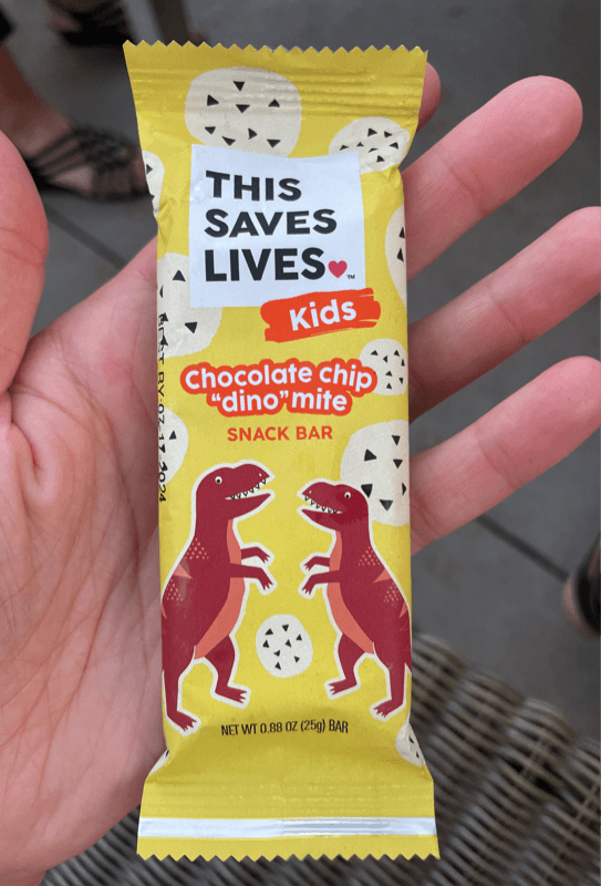 This Saves Lives Chocolate Chip "Dino"Mite Kids Snack Bar