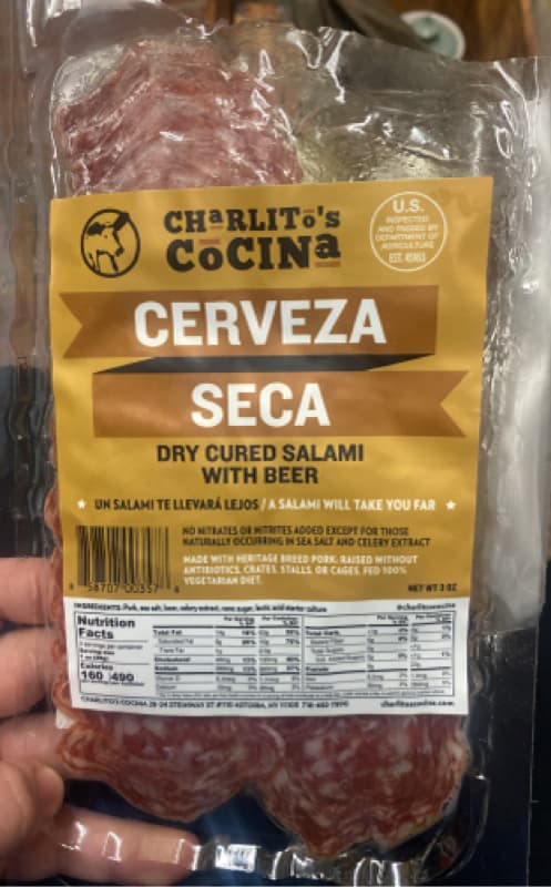 Charlito'S Cocina Cerveza Seca Dry Cured Salami With Beer