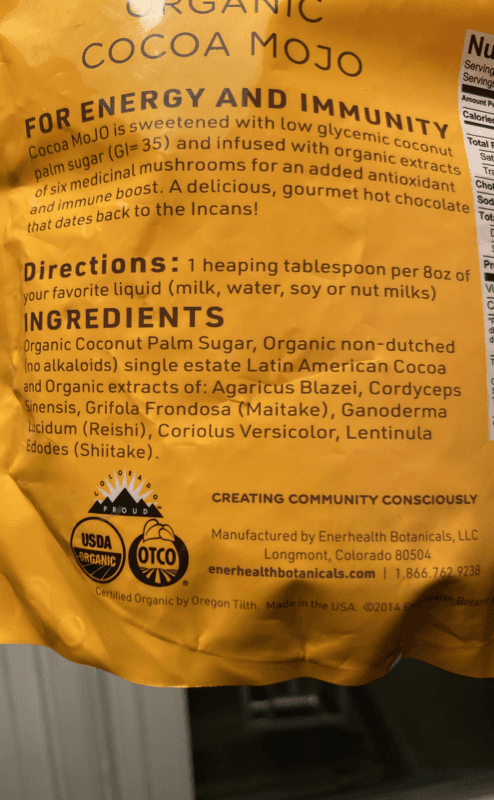 Enerhealth Botanical Science Organic Cocoa Mojo