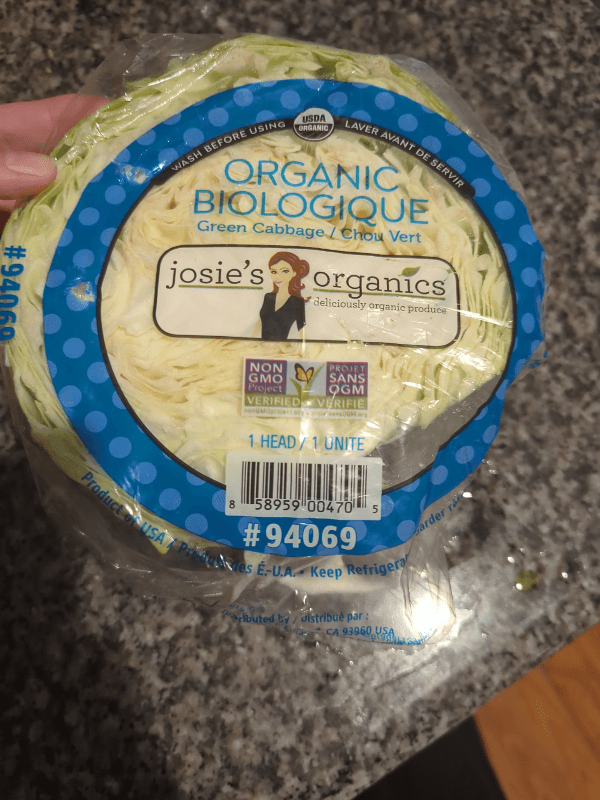 Josie'S Organics Organic Green Cabbage, 1 Head