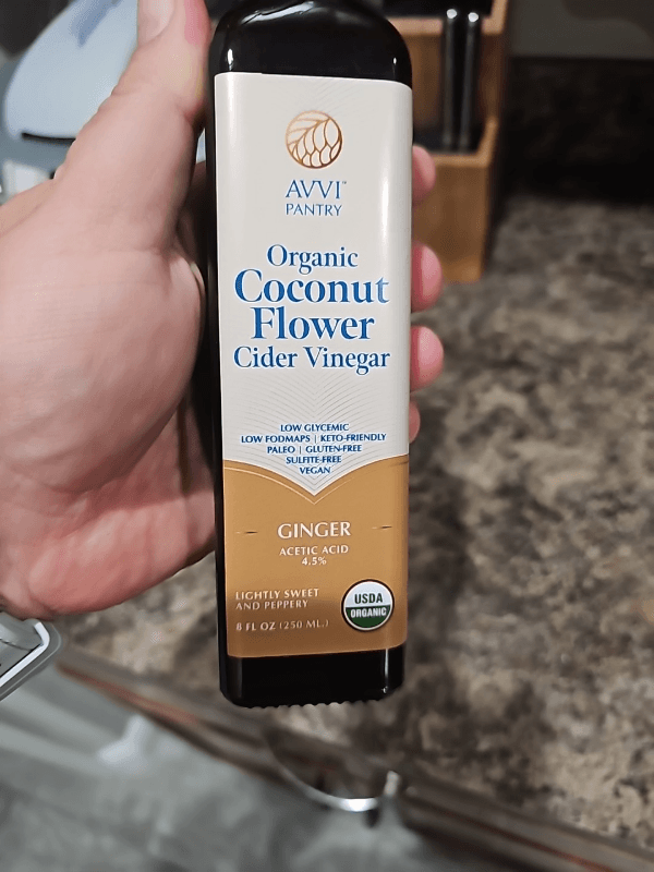 Avvi Pantry Organic Coconut Flower Cider Vinegar Ginger