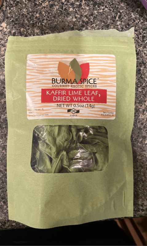 Burma Spice Dried Whole Kaffir Lime Leaf