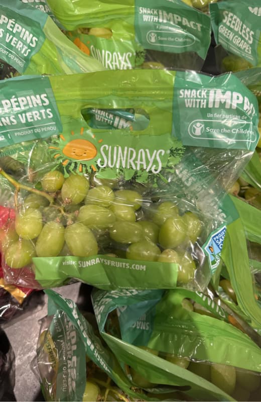 Sunrays Seedless Green Grapes