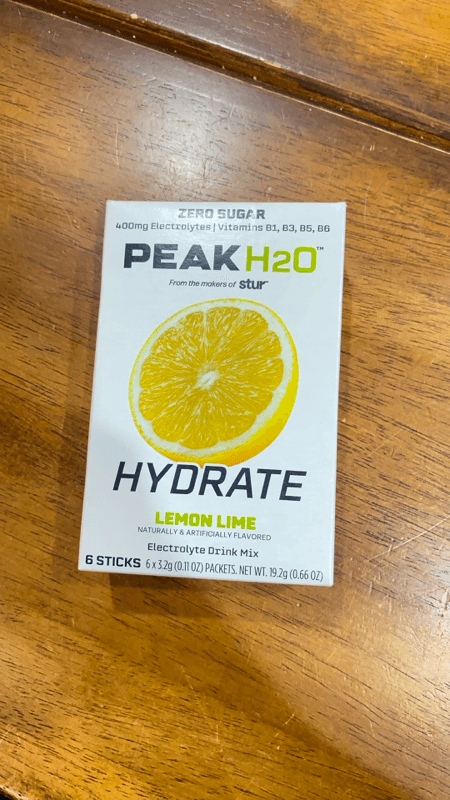 Peakh2O Hydrate Lemon Lime Electrolyte Drink Mix
