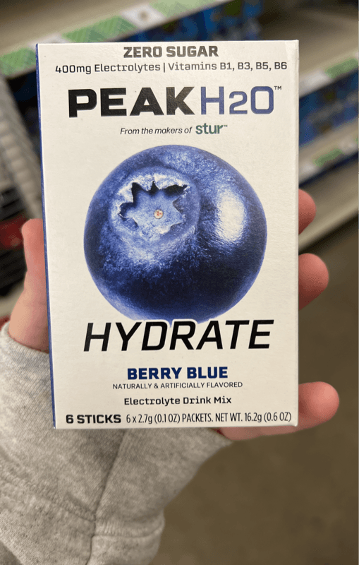 Peak H2O Hydrate Berry Blue Electrolyte Drink Mix