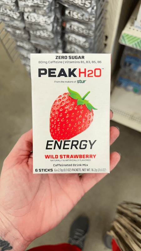 Peakh2O Energy Wild Strawberry Caffeinated Drink Mix