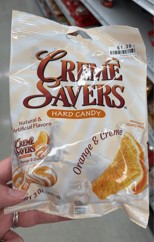 Creme Savers Hard Candy Orange & Creme