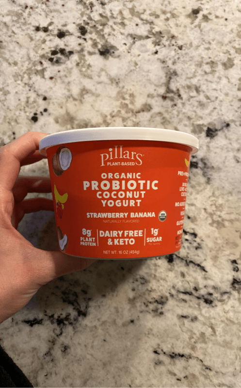 Pillars Plant-Based Strawberry Banana Organic Probiotic Coconut Yogurt