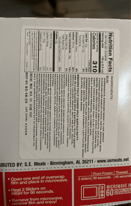 Southeastern Meats Pick 5 Signature Buffalo Chicken Sliders