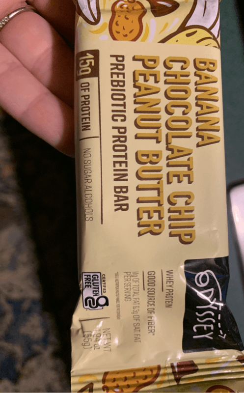 Odyssey Snacks Banana Chocolate Chip Peanut Butter Prebiotic Protein Bar