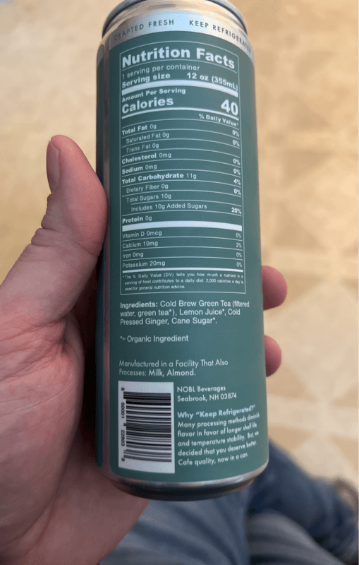 Nobl Beverages Lemon Ginger Green Tea